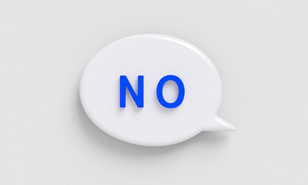 「No」の吹き出し