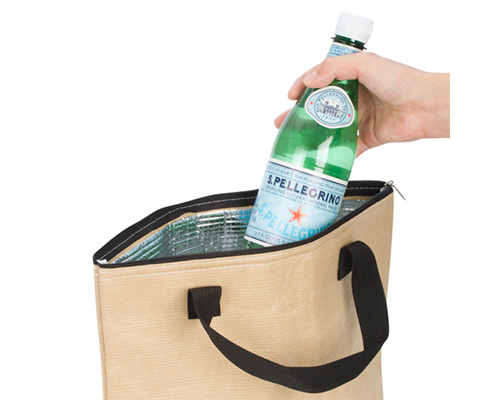 「クラフト保冷バッグ（クラフト）」　は、布バッグとは異なる風合いのエコバッグ
