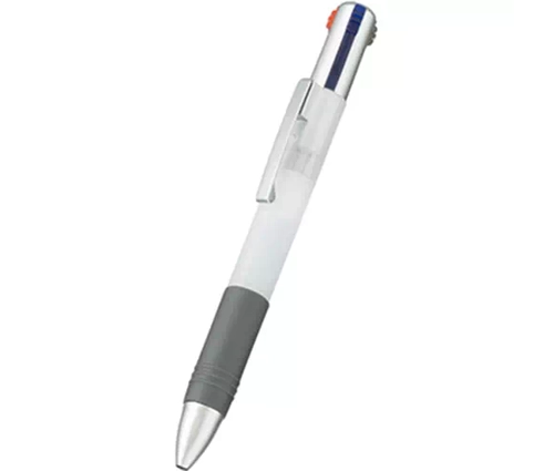 3色+1色ボールペン (フルカラー対応) ホワイト