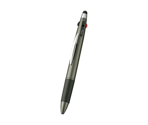 タッチペン付3色+1色スリムペン ブラック（TS-1024-009）画像-1