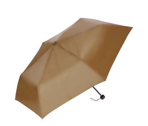 折りたたみ傘(55cm×6本骨耐風仕様)(ベージュ)