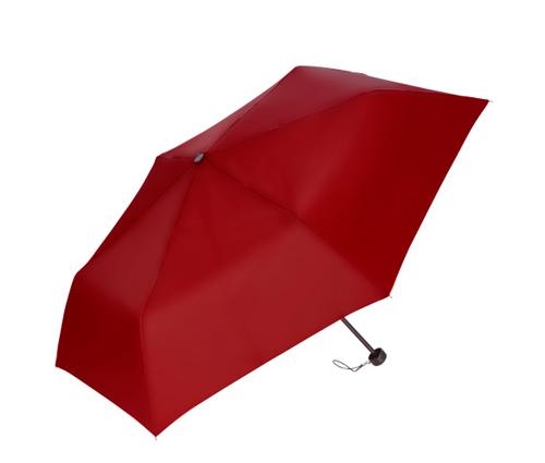 折りたたみ傘(55cm×6本骨耐風仕様)(レッド)