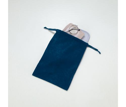 スウェードスタイル巾着（M）（ネイビー）（213312）画像-2