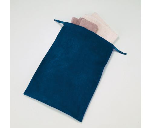 スウェードスタイル巾着（L）（ネイビー）（213322）画像-2