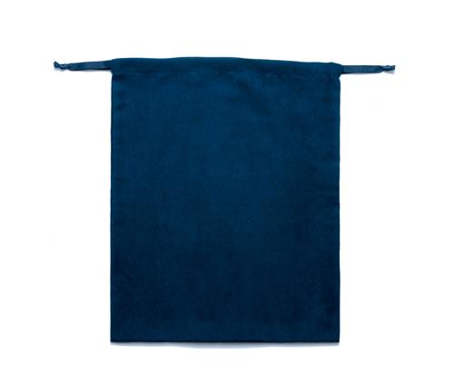 スウェードスタイル巾着（L）（ネイビー）（213322）画像-1