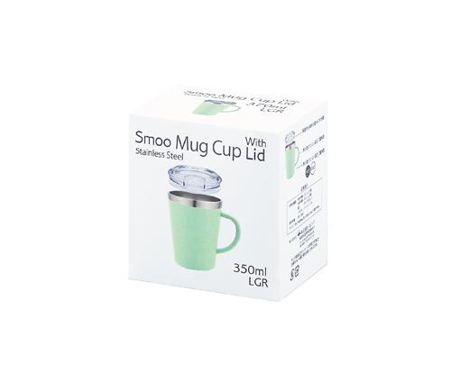 Smoo・真空二重構造蓋付きステンレスマグカップ（ライトグリーン）（233501）画像-5