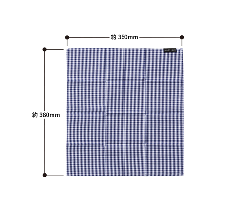 MOTTERUポケスク ハンカチ ギンガムチェック ネイビー（MO-2001-006）画像-2