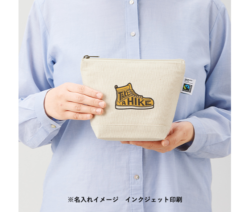 フェアトレードコットンキャンバスデイリーポーチ S ナチュラル（TF-0011-008）画像-6