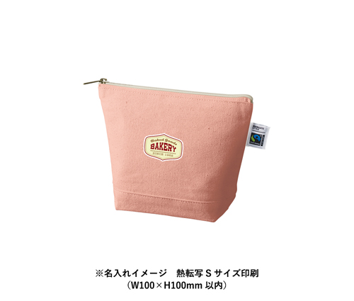 フェアトレードコットンキャンバスデイリーポーチ S スモークブルー（TF-0011-034）画像-5