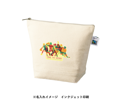 フェアトレードコットンキャンバスデイリーポーチ M ナチュラル（TF-0012-008）画像-6