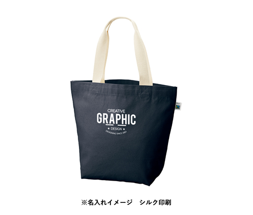 フェアトレードコットンキャンバストート L 内ポケット スモークピンク（TF-0019-030）画像-4