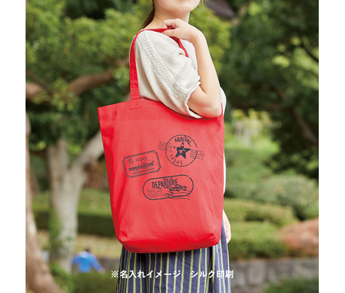 コットンバッグ(L) レッド（TR-0907-002）画像-5