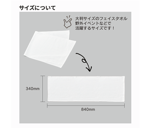 プリントしやすいコットンフェイスタオル ホワイト（TR-1042-044）画像-2