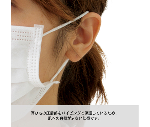 衛生マスク 100枚入リ ホワイト（TS-0934-044）画像-4