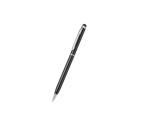 タッチペン付メタルスリムペン ブラック