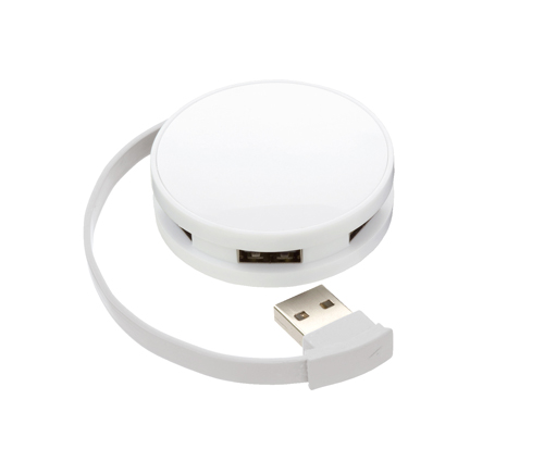 USBハブ ラウンド ホワイト（TS-1207-044）画像-1