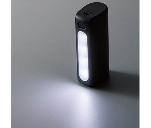 LEDライト付モバイルチャージャー2200 ブラック（TS-1562-009）画像-3