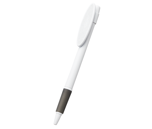 オーバルクリップボールペン ホワイト（TS-1568-044）画像-1