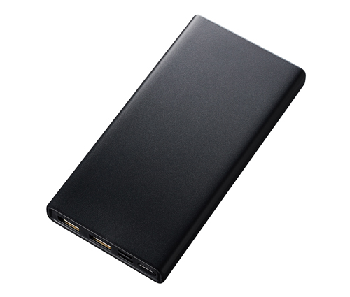 モバイルチャージャー 10000mAh Type-C対応 ブラック（TS-1637-009）画像-1