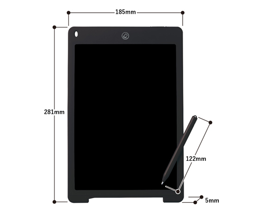 電子メモ 12インチ ブラック（TS-1746-009）画像-3