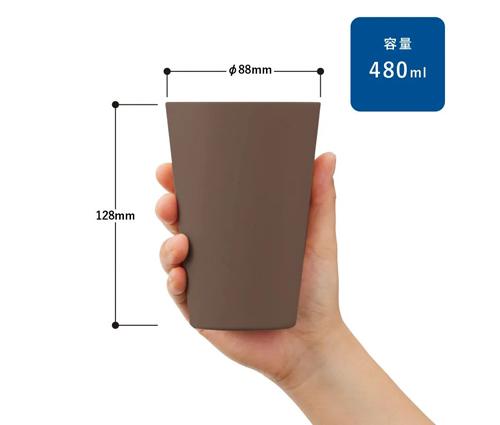 シンプルタンブラー480ml(コーヒー配合タイプ) ブラック（TS-1771-009）画像-3