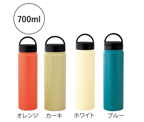 ビーサイド・真空二重ハンドル付きマグボトル700ml (オレンジ)（237381）画像-3