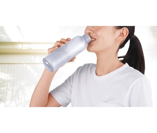 メモリ付きフロスティボトル550ml (ストラップ付き) (ホワイト)（241321）画像-3