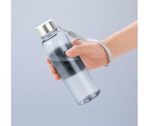 メモリ付きフロスティボトル550ml (ストラップ付き) (グレー)（241322）画像-2