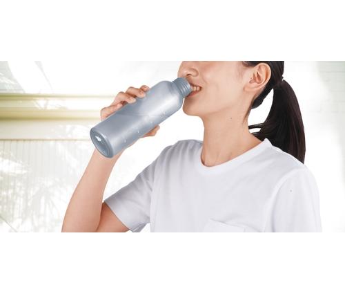 メモリ付きフロスティボトル550ml (ストラップ付き) (グレー)（241322）画像-3