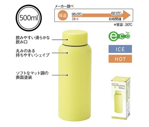 Smoo・真空二重構造ステンレスボトル500ml (イエロー)（241402）画像-4