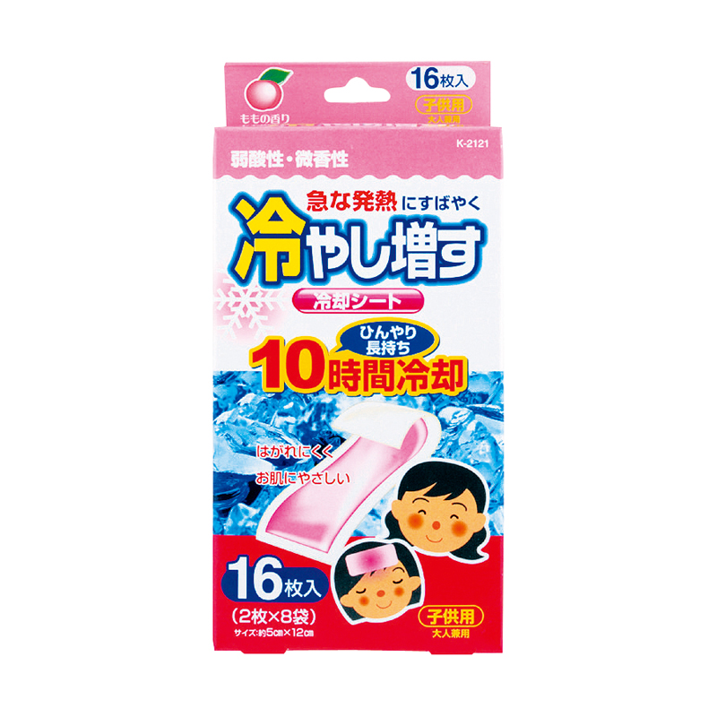 冷やし増す冷却シート16枚入(ももの香り)