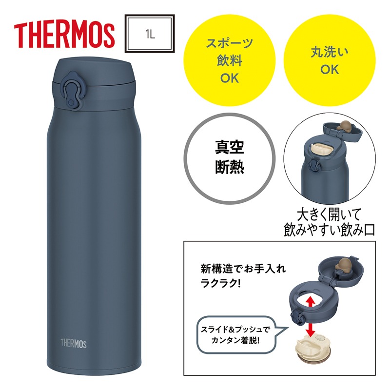 サーモス・真空断熱ケータイマグ(1000ml) スモークパープル（253443）画像-5
