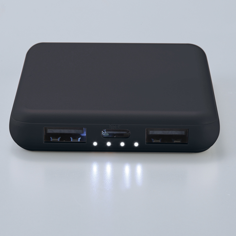 薄型軽量 急速充電モバイルバッテリー5000 ブラック（253532）画像-6