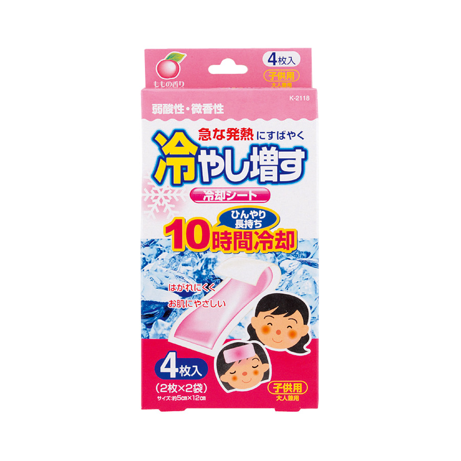 冷やし増す冷却シート4枚入(ももの香り)