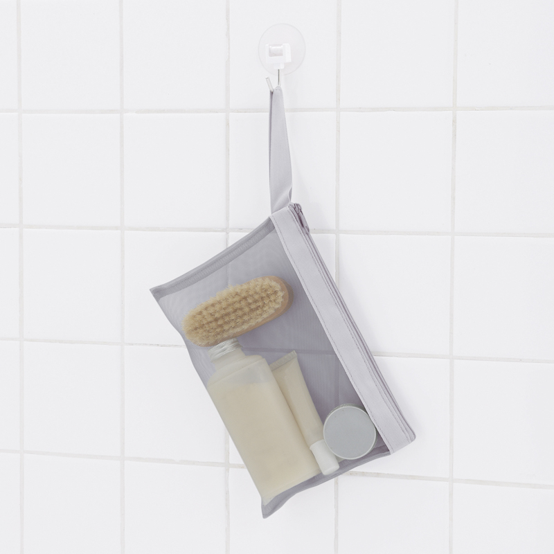 プラシャープ・ストラップ付きメッシュフラットポーチ(グレー)(257005)画像-2