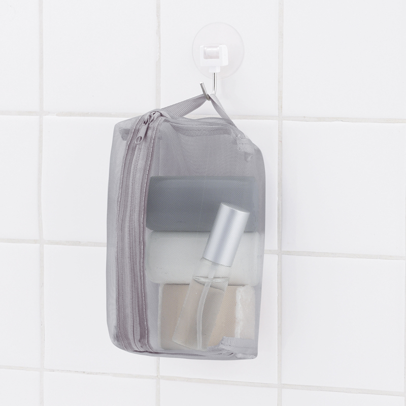 プラシャープ・取っ手付きメッシュボックスポーチ(グレー)(257007)画像-2