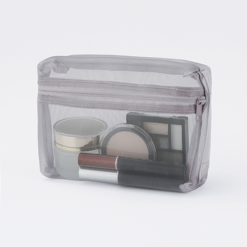 プラシャープ・取っ手付きメッシュボックスポーチ(グレー)(257007)画像-4