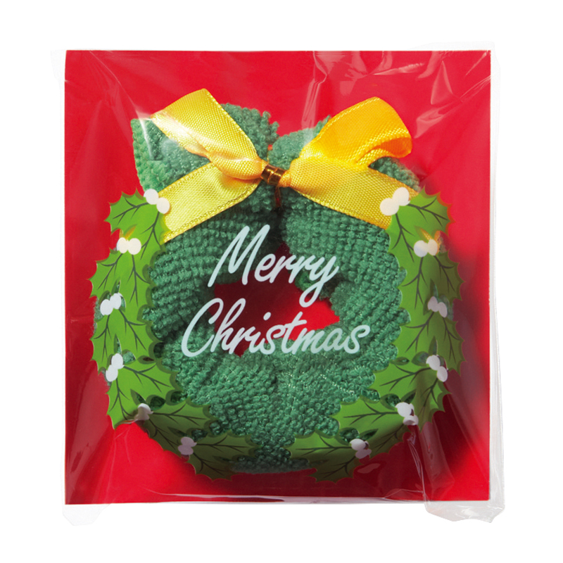 クリスマスリースミニタオル(257041)画像-5