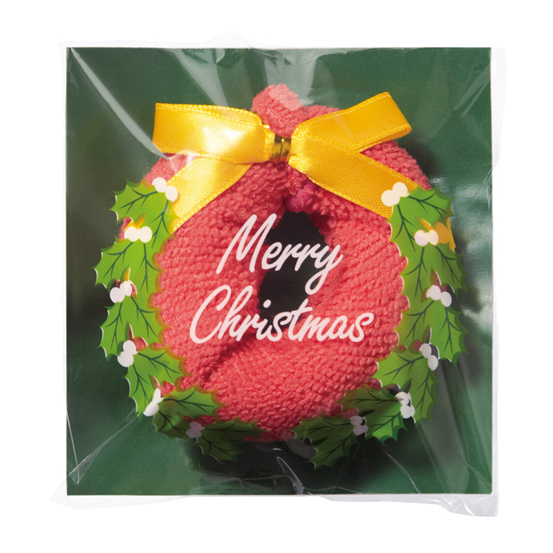 クリスマスリースミニタオル(257041)画像-6