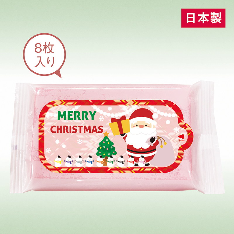 サンタさんのカラーウェットティッシュ8枚