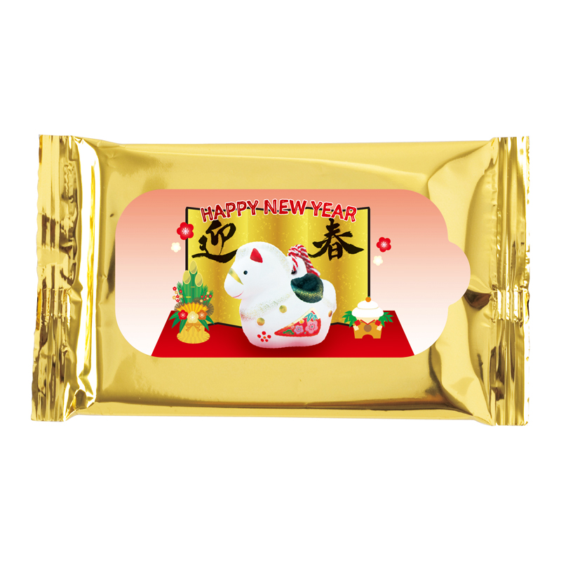 干支ゴールドウェットティッシュ(午)10枚(257049)画像-2