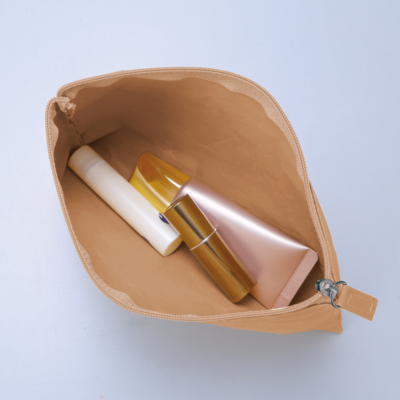 イークラフト・ウォッシャブルペーパーフラットポーチ（ベージュ）（257412）画像-2