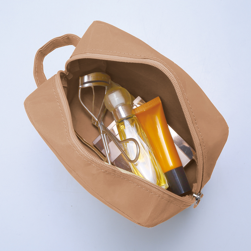 イークラフト・ウォッシャブルペーパースクエアポーチ(ベージュ)(257432)画像-2