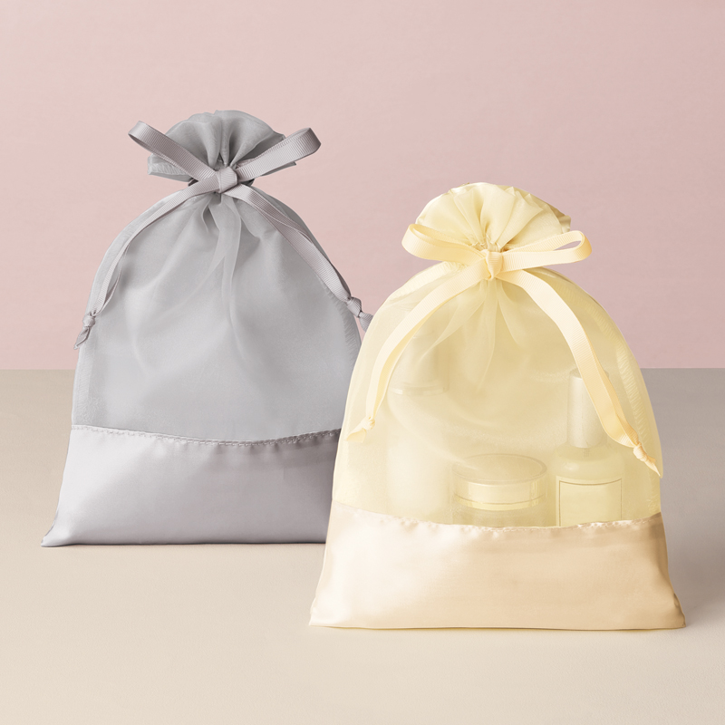 ルルクレール・サテンオーガンジーギフト巾着(ゴールド)(257441)画像-2