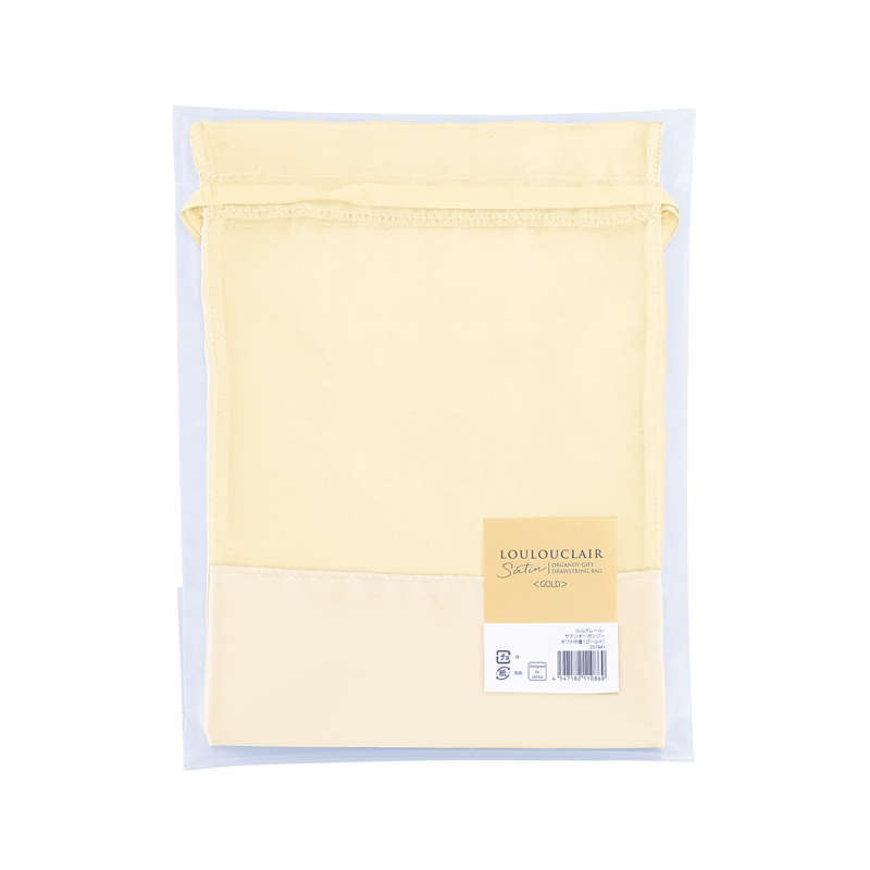 ルルクレール・サテンオーガンジーギフト巾着(ゴールド)(257441)画像-4