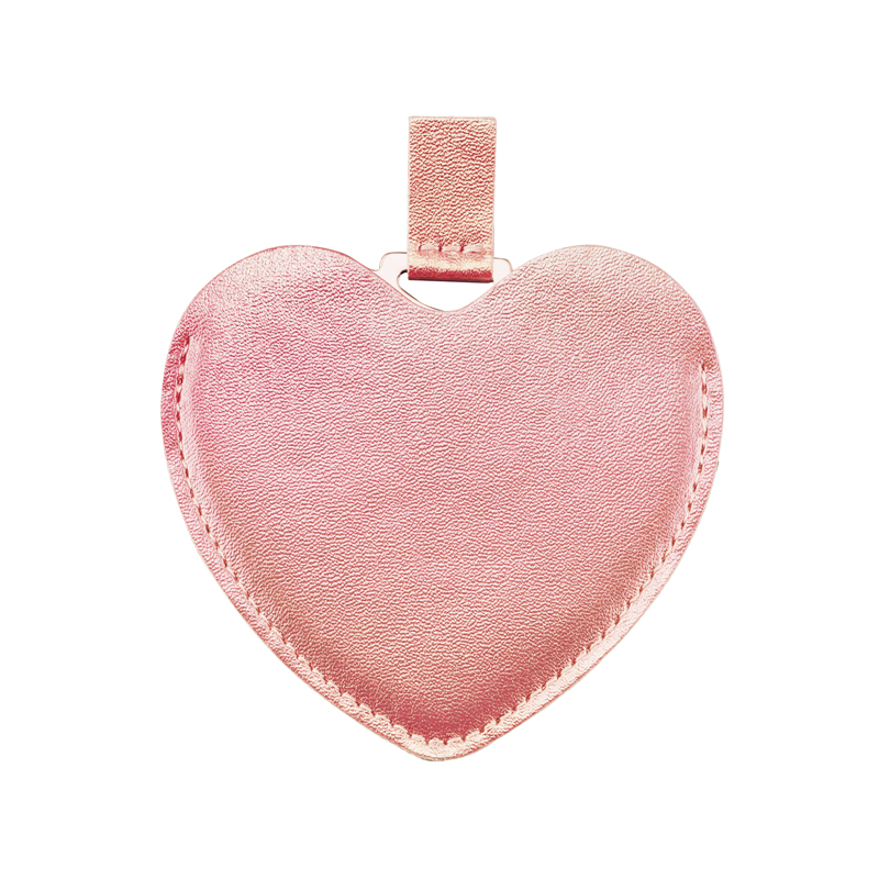 ハート型スリムプレートミラー(オーロラピンク)