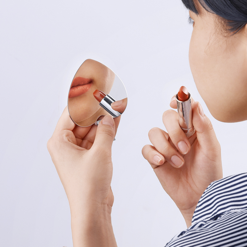 ハート型スリムプレートミラー(オーロラピンク)(257452)画像-2