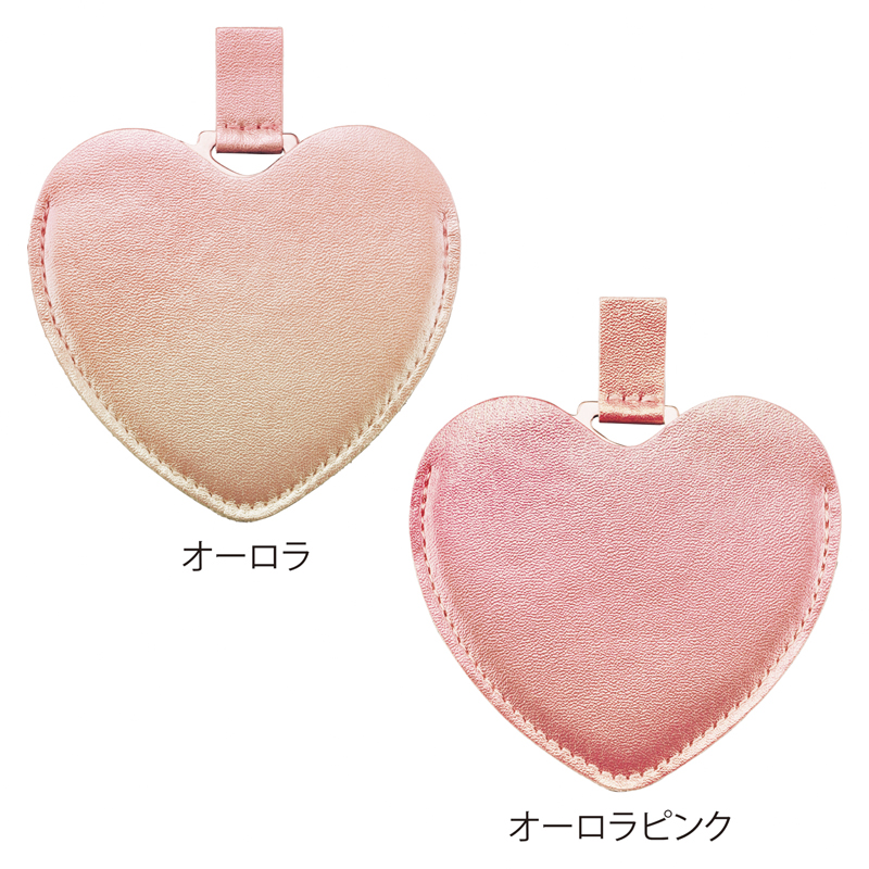 ハート型スリムプレートミラー(オーロラピンク)(257452)画像-3