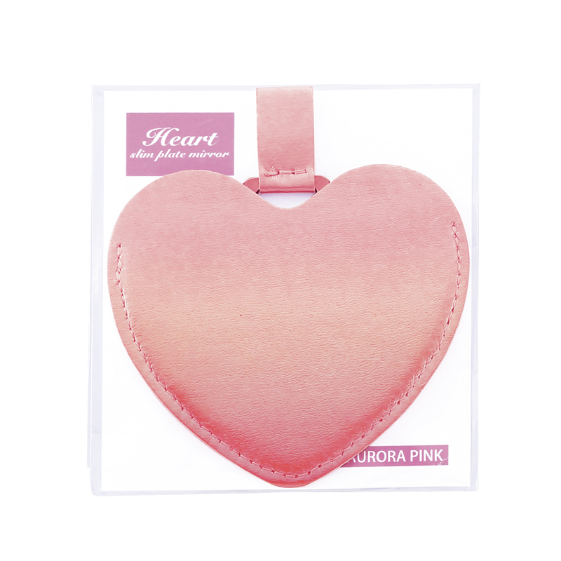 ハート型スリムプレートミラー(オーロラピンク)(257452)画像-4
