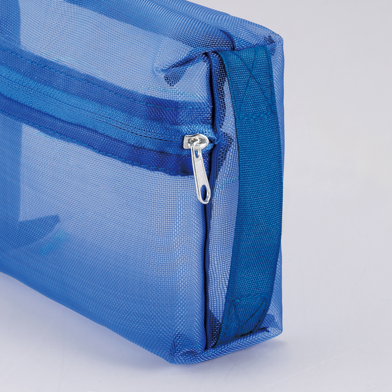 プラシャープ・取っ手付きメッシュボックスポーチ(ブルー)（261022）画像-3